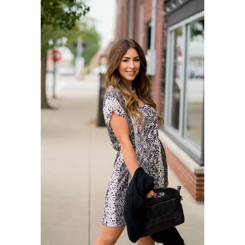 Act Fast – Limited Time Savings!Vertical Mixed Print Striped Dress