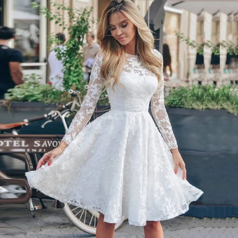 Upgrade for Less!FashionSierra - Women Sexy White Lace Hook Flower Hollow Patchwork Boho Long Sleeve Dresses Wedding Party Upgrade for Less!FashionSierra - Women Sexy White Lace Hook Flower Hollow Patchwork Boho Long Sleeve Dresses Wedding Party