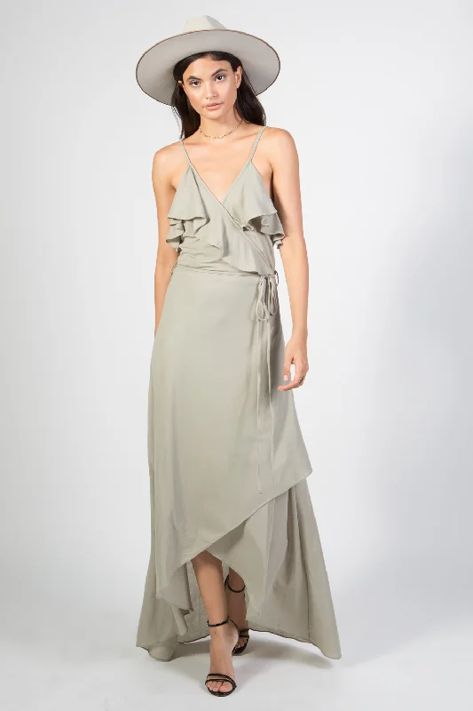 Your Favorite Sale is Back!Woven Maxi Dress with Plunging Neckline
