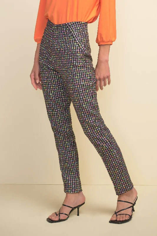 Your Chance to Save is Now!Joseph Ribkoff Gingham Floral Print Trousers