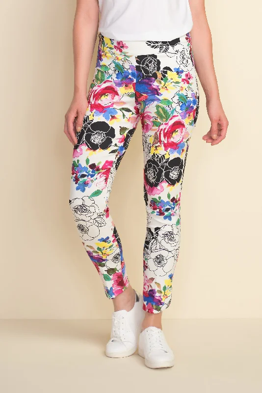 Huge Savings – Act Now!Joseph Ribkoff Floral White Trousers
