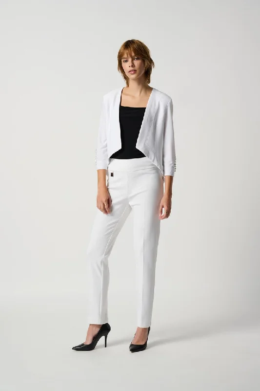 Score Huge Discounts Today!Joseph Ribkoff White Classic Tailored Slim Pan