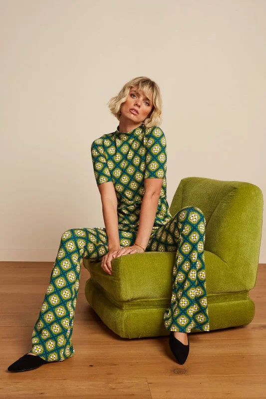 Shop Smart, Save Big!KING LOUIE Para Green Kirby Border Flared Pants
