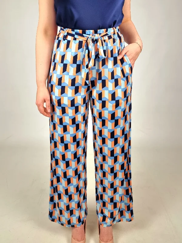 Shop Today, Save Tomorrow!Md'M Multi Coloured Blue Trouser