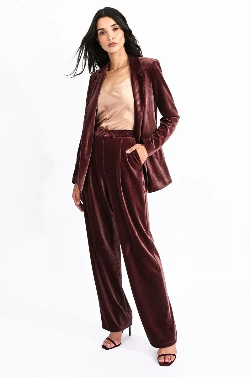Your Shopping Spree Starts Here!Molly Bracken Pink/Purple Fluid Velvet Pants hi
