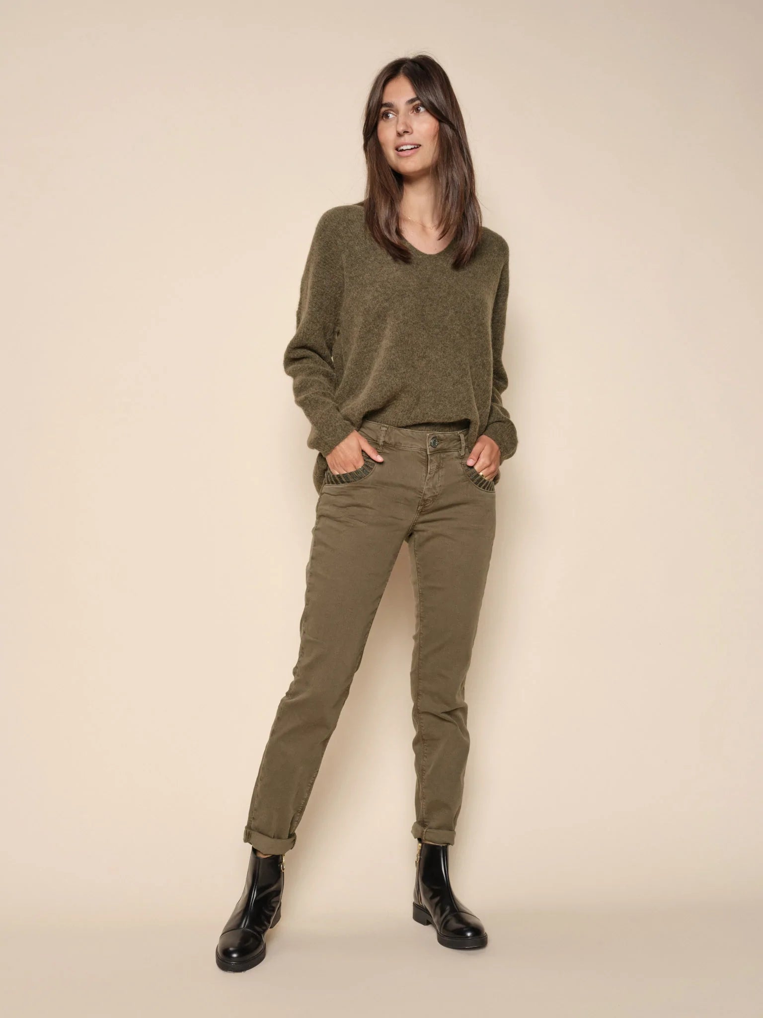 The Best Deals Won’t Wait!Mos Mosh Naomi Capers Green Colour Glow Pant