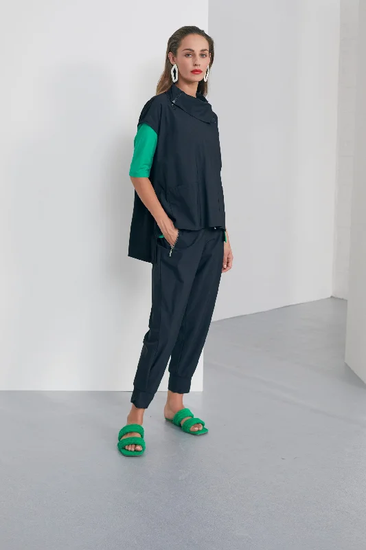 Crazy Discounts Inside!Naya Steel Grey Polo Neck With Contrast Panels
