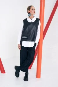 New Discounts Just Dropped!Naya Wide Black Leg Black Trouser