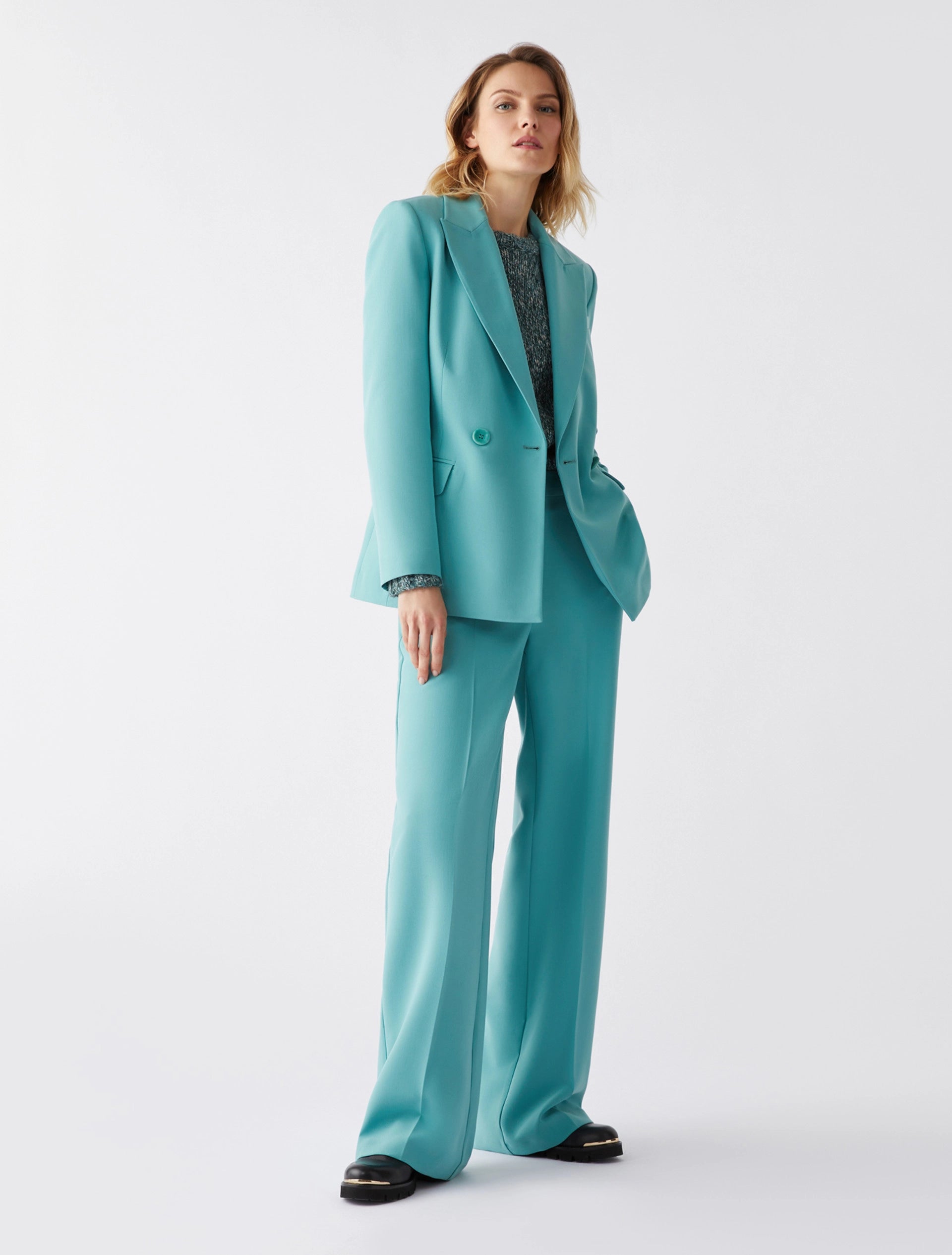 Don’t Wait – Shop Today!PENNYBLACK Mint Green Flared Miramare Trousers