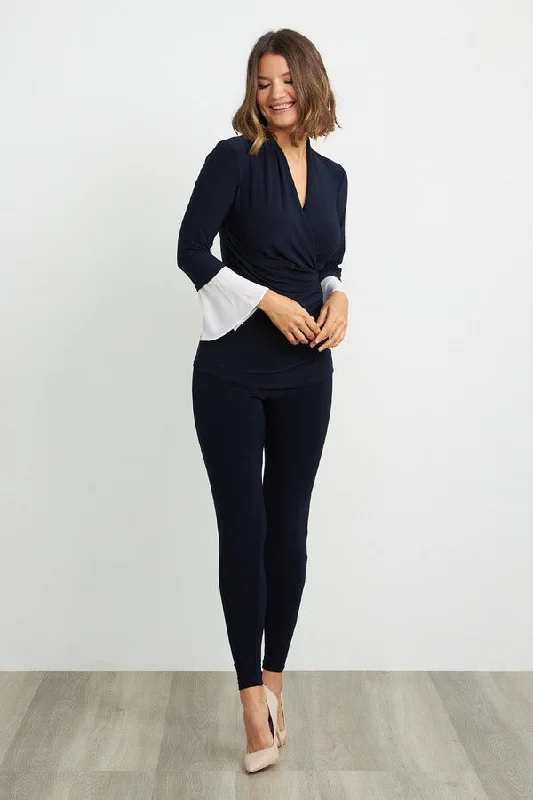 Limited Edition, Limited Price!Joseph Ribkoff Essential Midnight Blue Skinny Legging With Satin Waistband