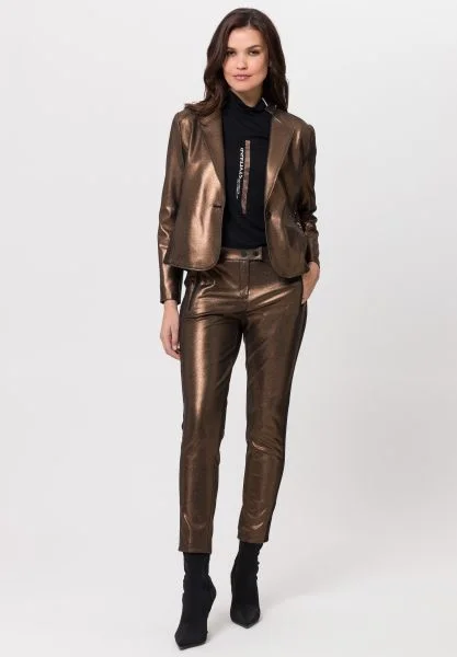 Every Deal is a Steal!Tuzzi Bronze Metallic Trousers