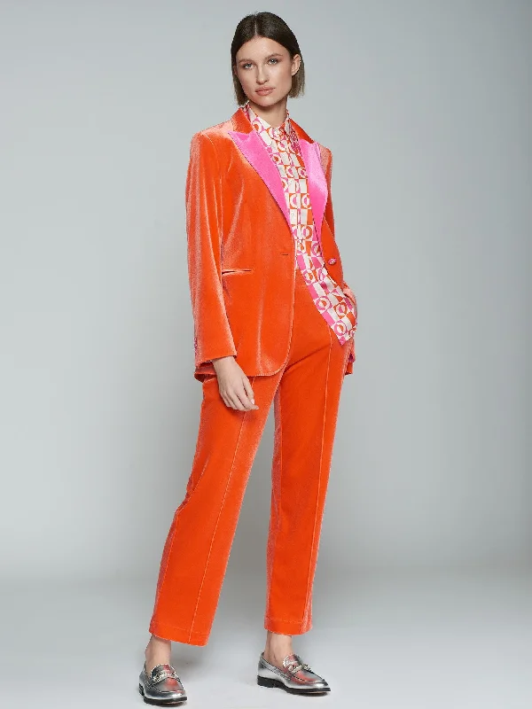 Snag the Best Prices Now!Vilagallo Orange Velvet Christopher Trousers